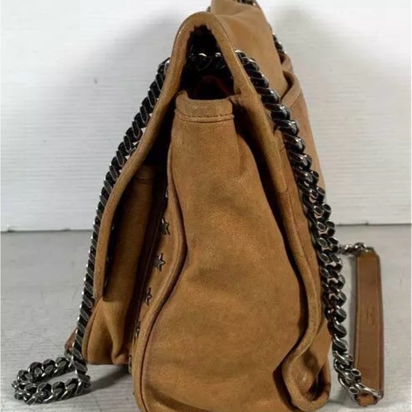 🏆💎💯 Yves Saint Laurent Niki Studded Flap Chain Leather Shoulder Bag Brown - Picture 5 of 11